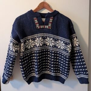 Vintage 80s Wool Knit Sweater Small